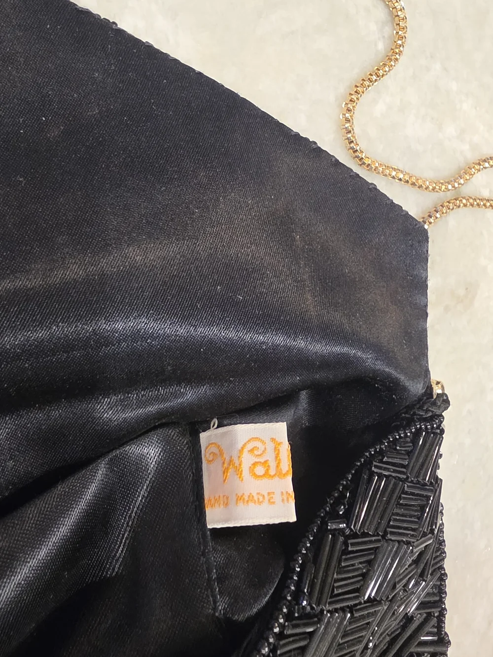 Walbaeg Glass Beaded Envelope Chain Shoulder Bag